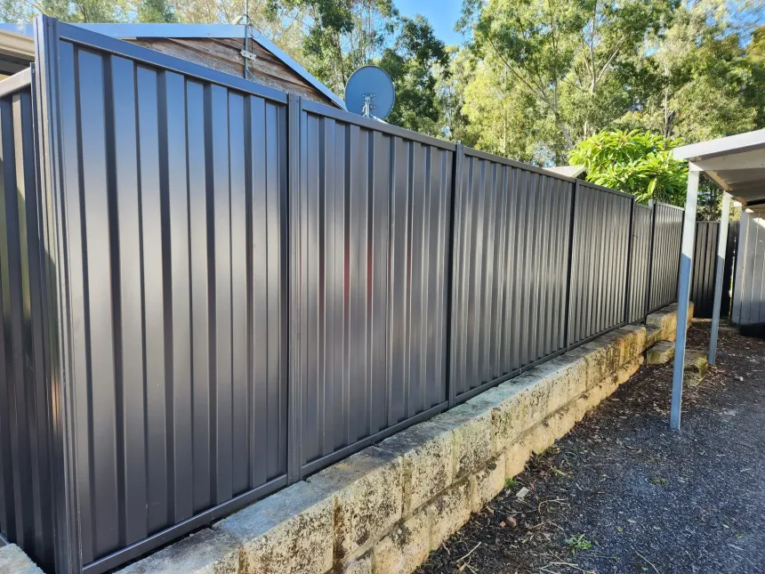 Colorbond perimeter fence in Laverton